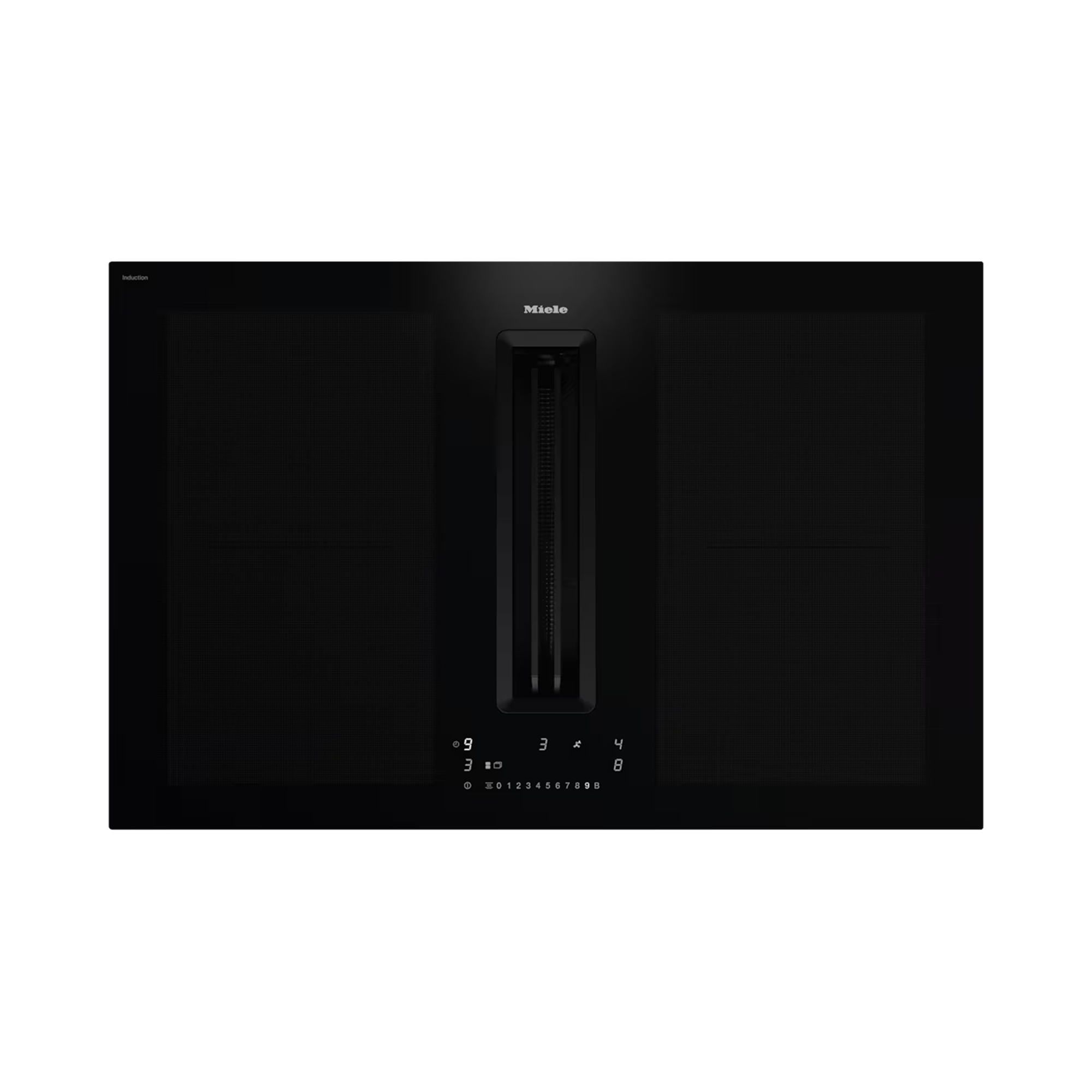 Индукционная панель конфорок со встроенной вытяжкой KMDA 7676 FL-U BlackPerfection (80 см.)