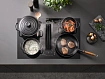 Индукционная панель конфорок со встроенной вытяжкой KMDA 7676 FL-U BlackPerfection (80 см.)